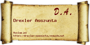 Drexler Asszunta névjegykártya